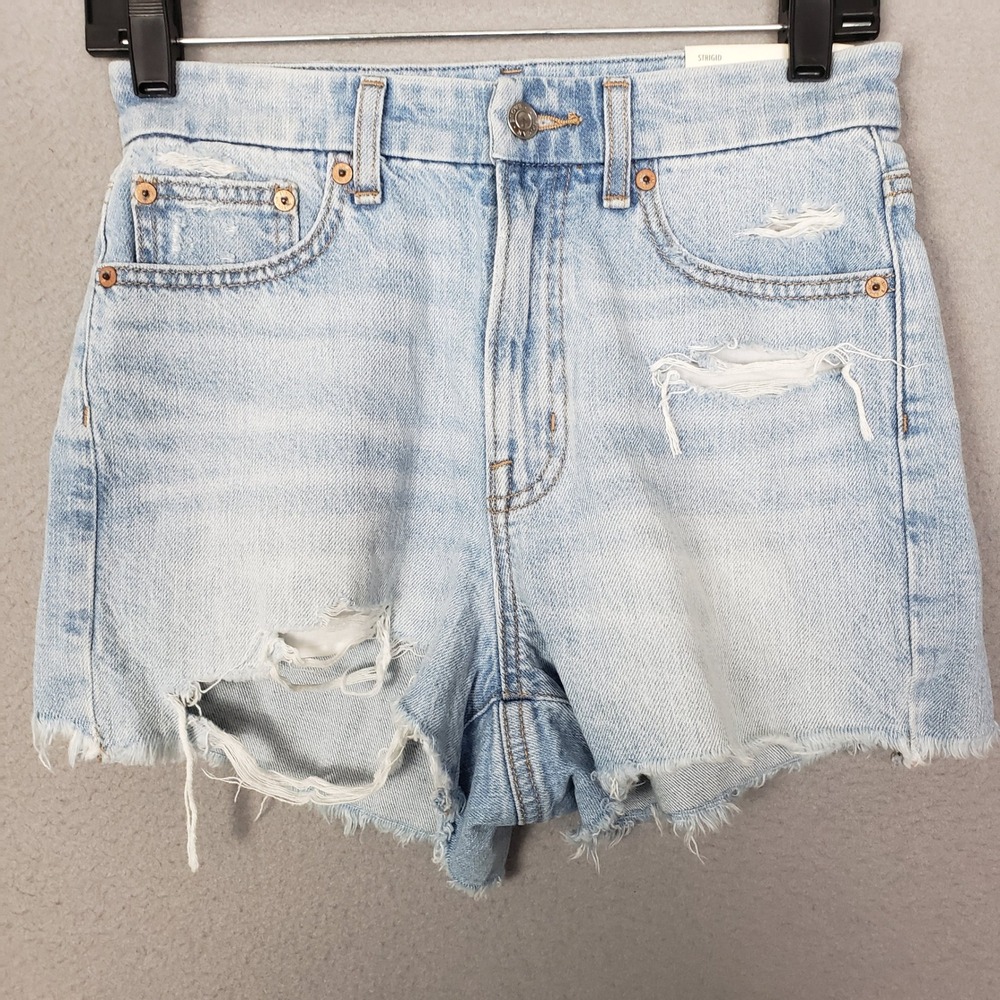 American Eagle Women's Curvy 90's Boyfriend Shorts Distressed Denim Grunge NWT